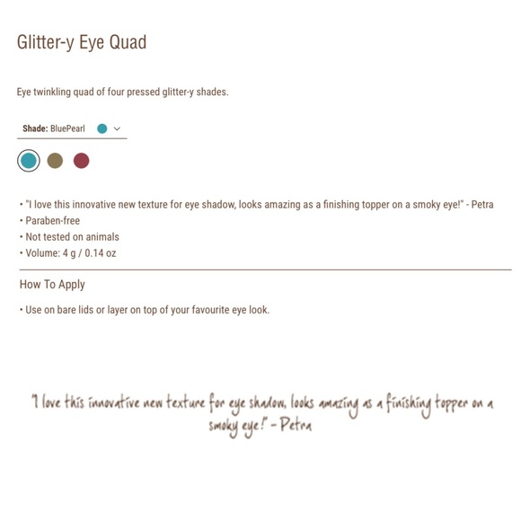 Pixi Glitter-y Eye Quad in Pearl Blue - Picture 8 of 8